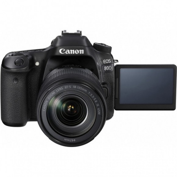 Фотоаппарат Canon EOS 80D Kit 18-135 IS USM, чёрный